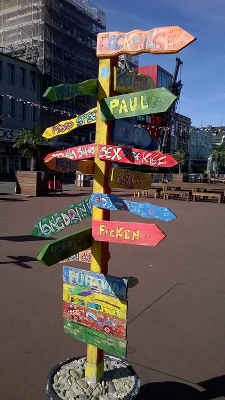 Wegweiser auf der Reeperbahn